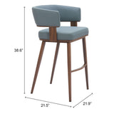 Poise Barstool, Azure Gray