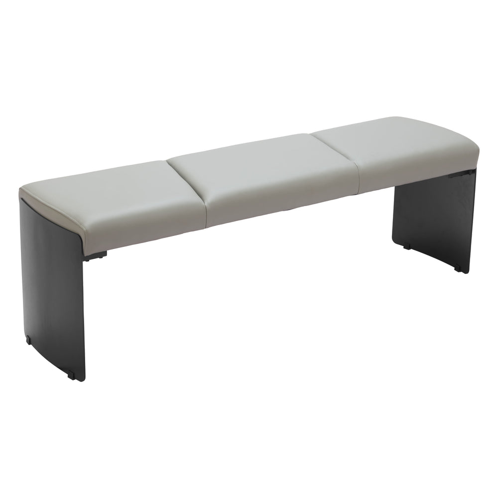 Mur Bench, Gray-Furniture - Benches-High Fashion Home