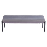 Glatt Bench, Gray-Furniture - Benches-High Fashion Home