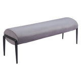 Glatt Bench, Gray-Furniture - Benches-High Fashion Home