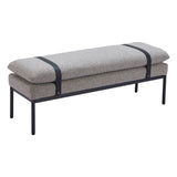 Padd Bench, Gray-Furniture - Benches-High Fashion Home