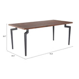 Kani Dining Table, Walnut-Furniture - Dining-High Fashion Home