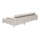 Bliss Leather RAF Chaise Sectional, Beige-Furniture - Sofas-High Fashion Home