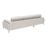 Bliss Leather LAF Chaise Sectional, Beige-Furniture - Sofas-High Fashion Home