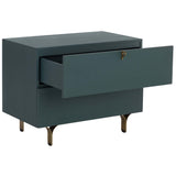 Celine Large Nightstand, Teal-Furniture - Bedroom-High Fashion Home