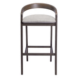 Troy Bar Stool, Dove Gray, Set of 2-Furniture-High Fashion Home