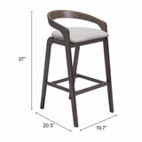 Troy Bar Stool, Dove Gray, Set of 2-Furniture-High Fashion Home