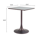 Spot Bistro Table, Gray-Furniture - Accent Tables-High Fashion Home