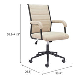 Auction Office Chair, Beige