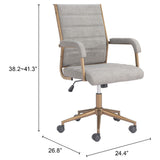 Auction Office Chair, Gray