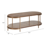 Niju Coffee Table, Brown-Furniture - Accent Tables-High Fashion Home