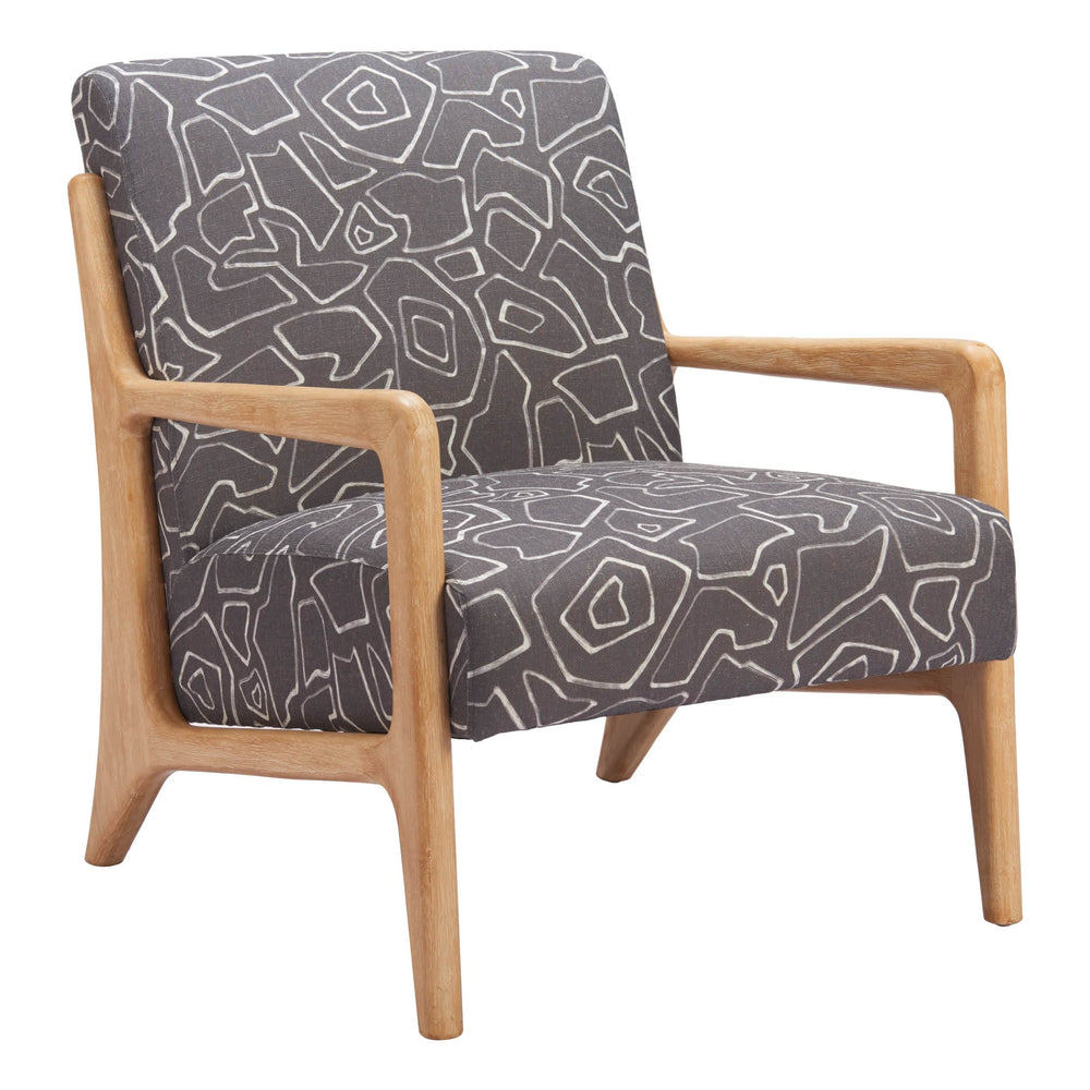 Runa Chair, Gray & Natural-Furniture - Chair-High Fashion Home