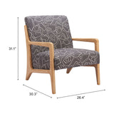 Runa Chair, Gray & Natural-Furniture - Chair-High Fashion Home