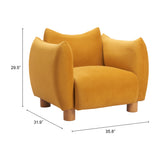 Meia Chair, Mustard-Furniture - Chair-High Fashion Home