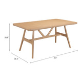 Rovina Dining Table, Natural-Furniture - Dining-High Fashion Home