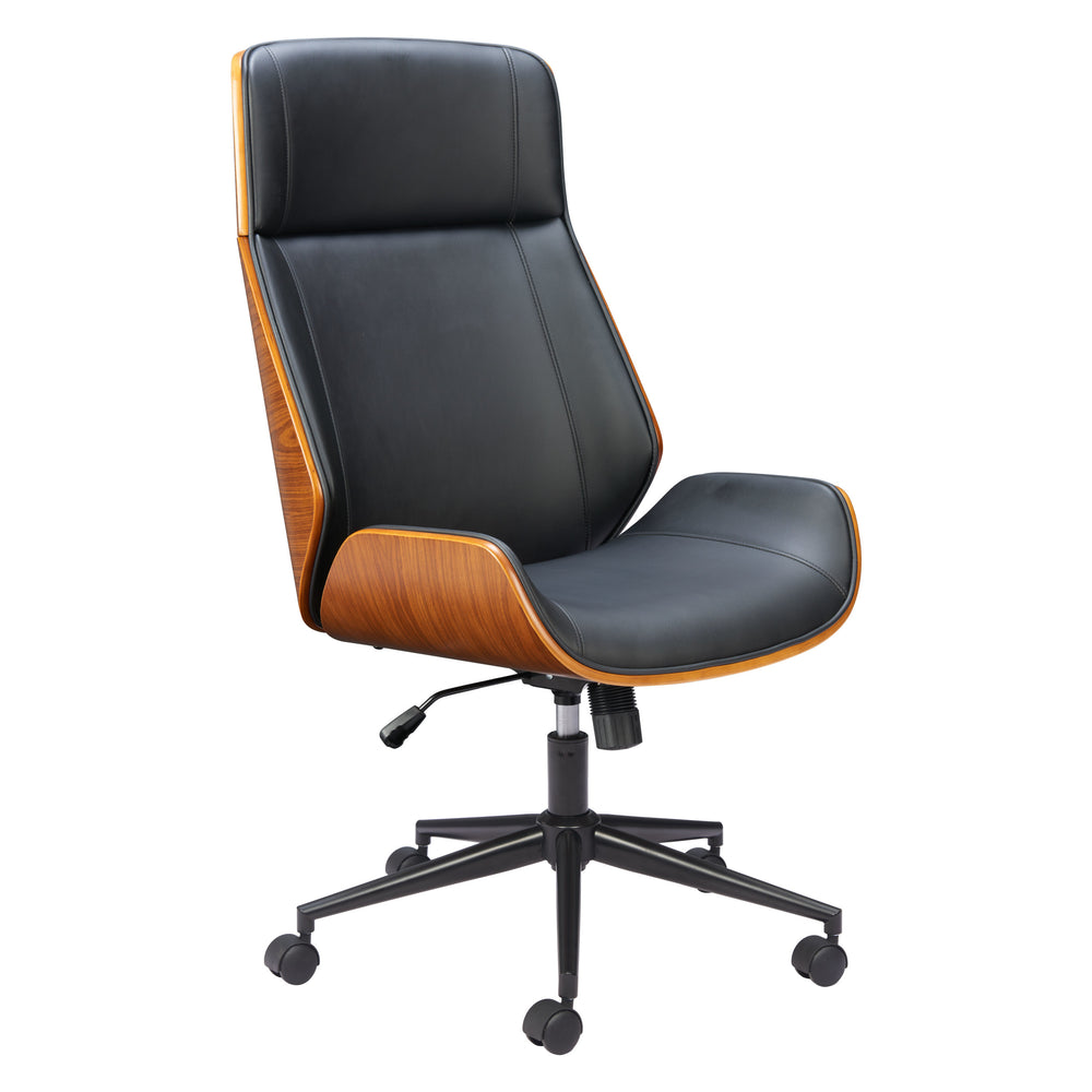 Flex High Back Office Chair, Black-Furniture - Office-High Fashion Home