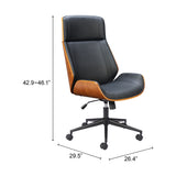 Flex High Back Office Chair, Black-Furniture - Office-High Fashion Home