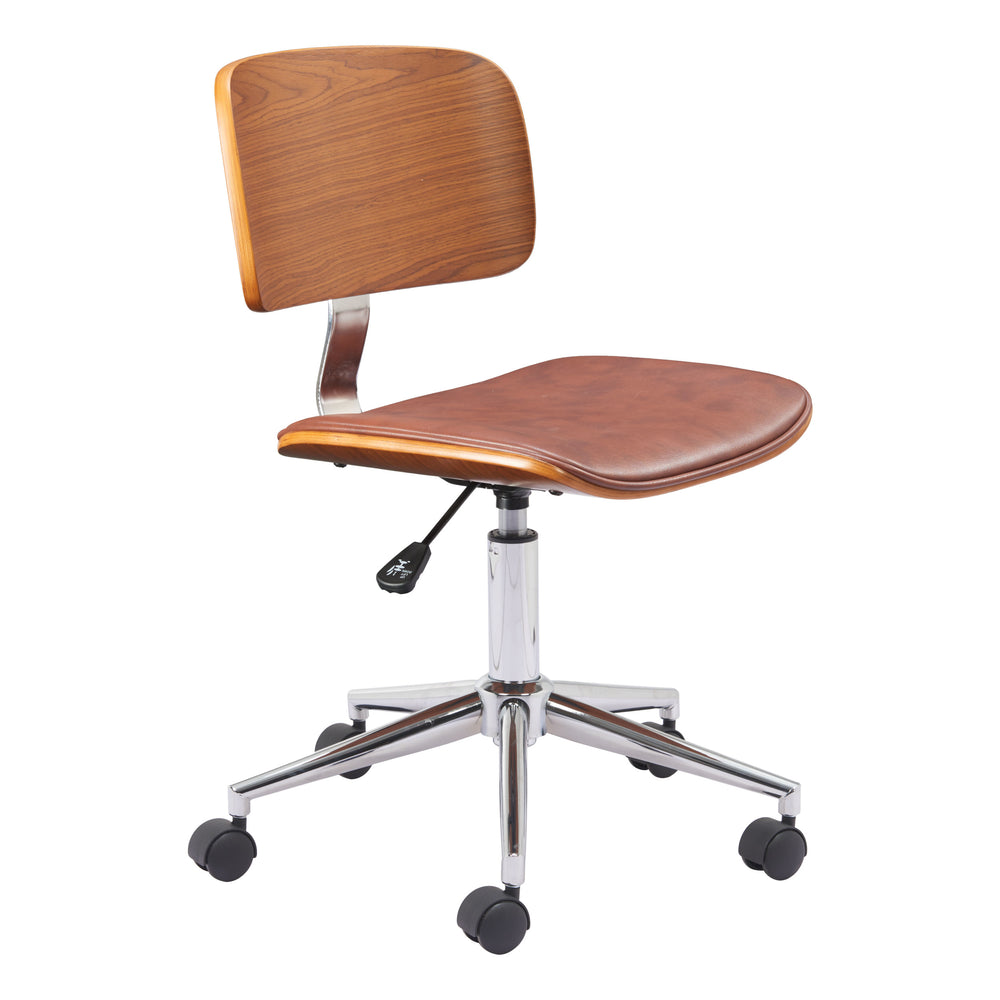 Duravel Office Chair, Brown-Furniture - Office-High Fashion Home