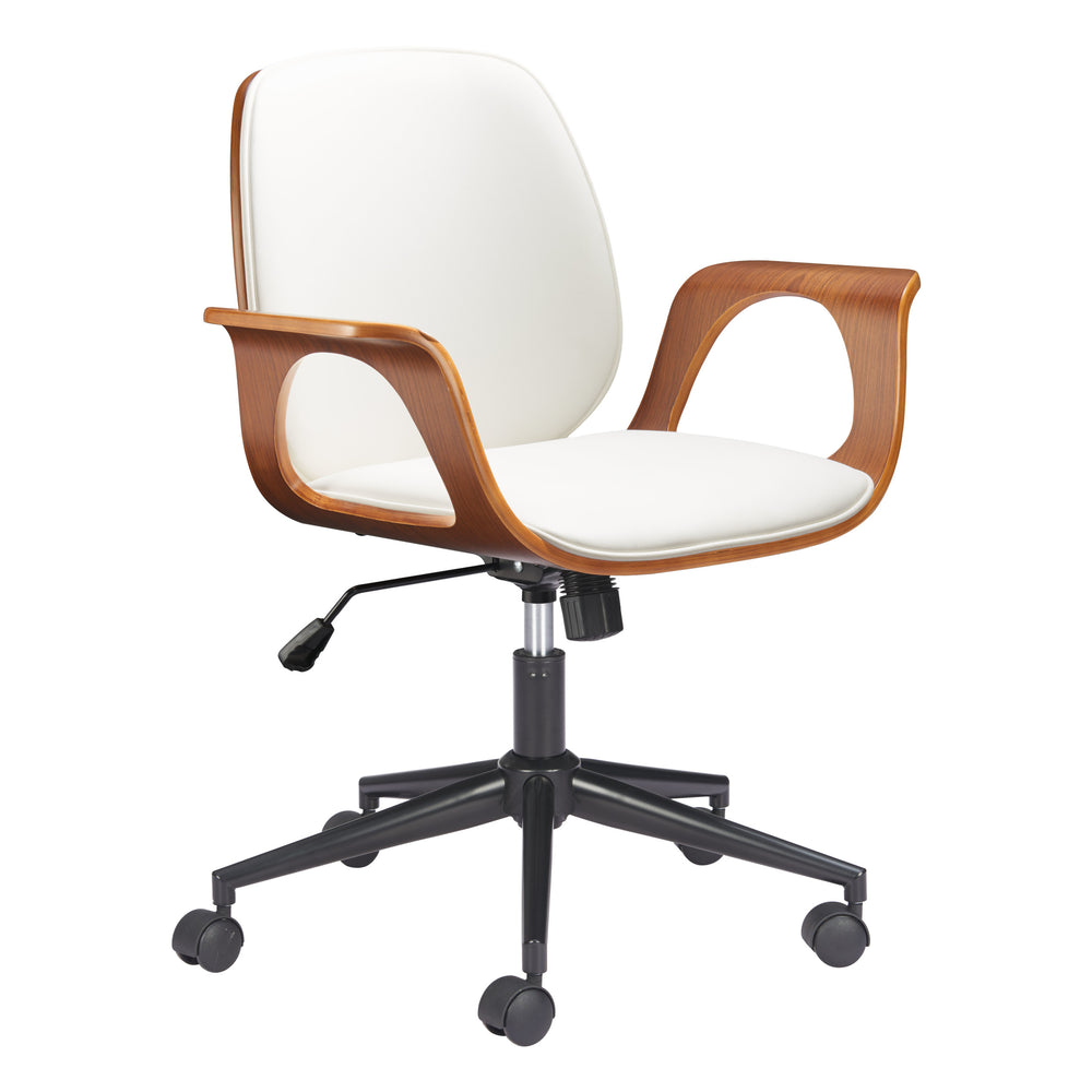 Ali Office Chair, White-Furniture - Office-High Fashion Home