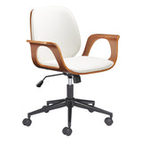 Ali Office Chair, White-Furniture - Office-High Fashion Home