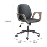 Ali Office Chair, Black-Furniture - Office-High Fashion Home