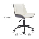 Maker Office Chair, White-Furniture - Office-High Fashion Home