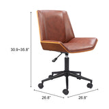 Maker Office Chair, Brown-Furniture - Office-High Fashion Home