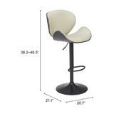 Meyane Bar Stool, Gray-Furniture-High Fashion Home