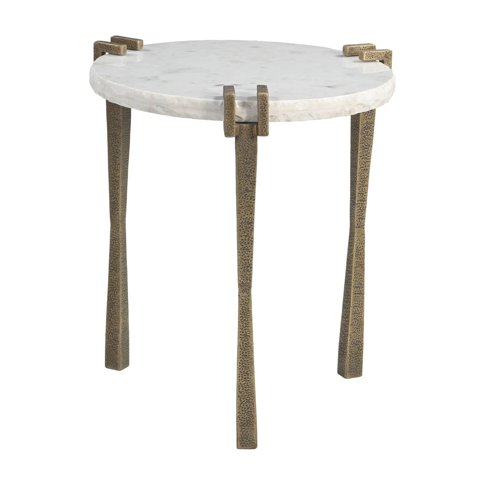 Rench Side Table, White-Furniture - Accent Tables-High Fashion Home