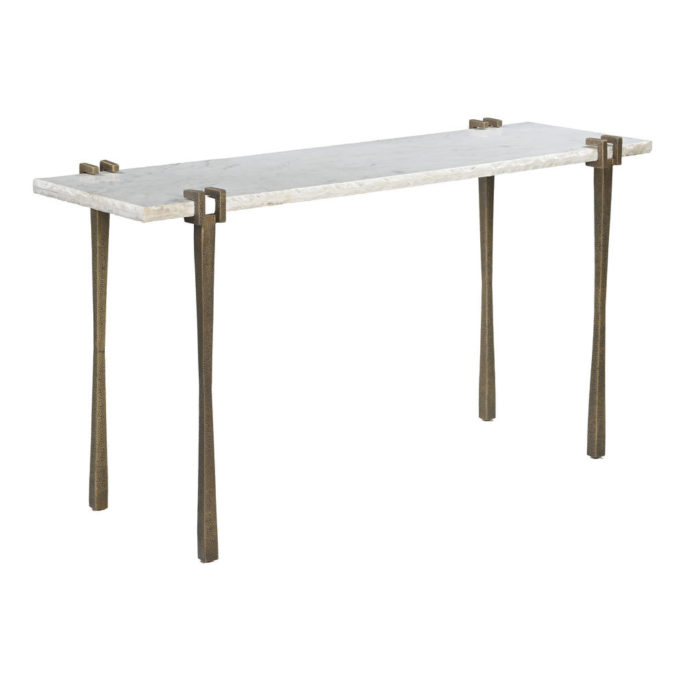 Rench Console Table, White-Furniture - Accent Tables-High Fashion Home