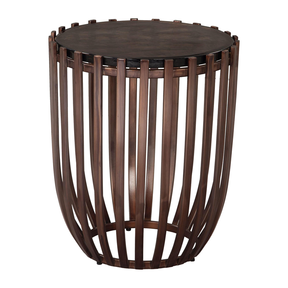 Kafig Side Table, Bronze-Furniture - Accent Tables-High Fashion Home