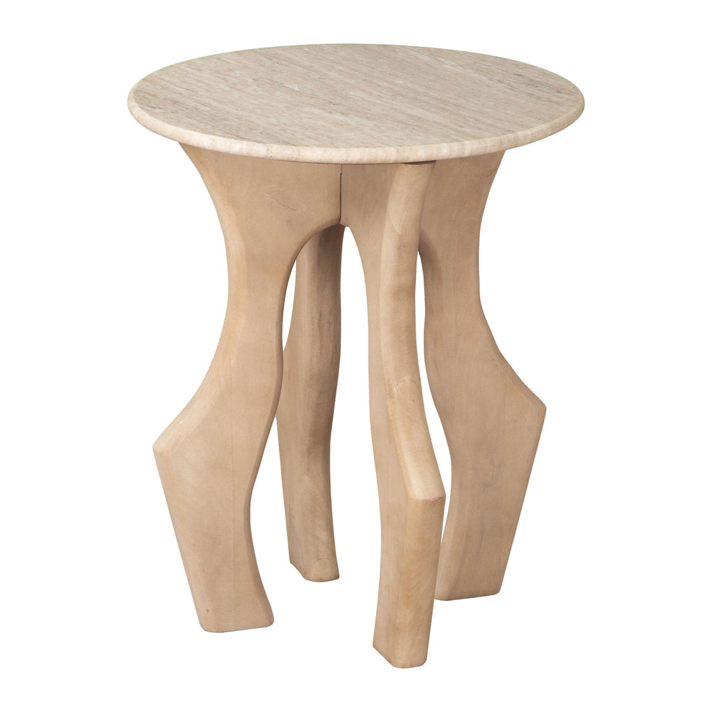 Eda Side Table, White-Furniture - Accent Tables-High Fashion Home