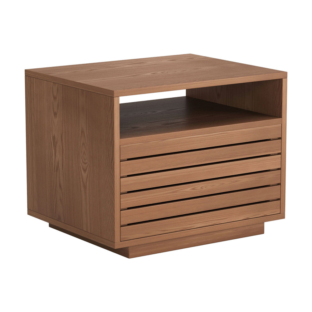 Slit Nightstand, Walnut-Furniture - Bedroom-High Fashion Home