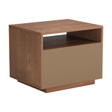 Slit Nightstand, Walnut-Furniture - Bedroom-High Fashion Home