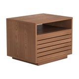 Slit Nightstand, Walnut-Furniture - Bedroom-High Fashion Home