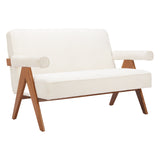 Encanto Loveseat, Ivory-Furniture - Sofas-High Fashion Home