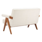 Encanto Loveseat, Ivory-Furniture - Sofas-High Fashion Home