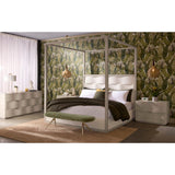 Hoyos King Bed, Topaz Beige-Furniture - Bedroom-High Fashion Home