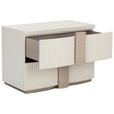 Venetta Nightstand, Cream-Furniture - Bedroom-High Fashion Home