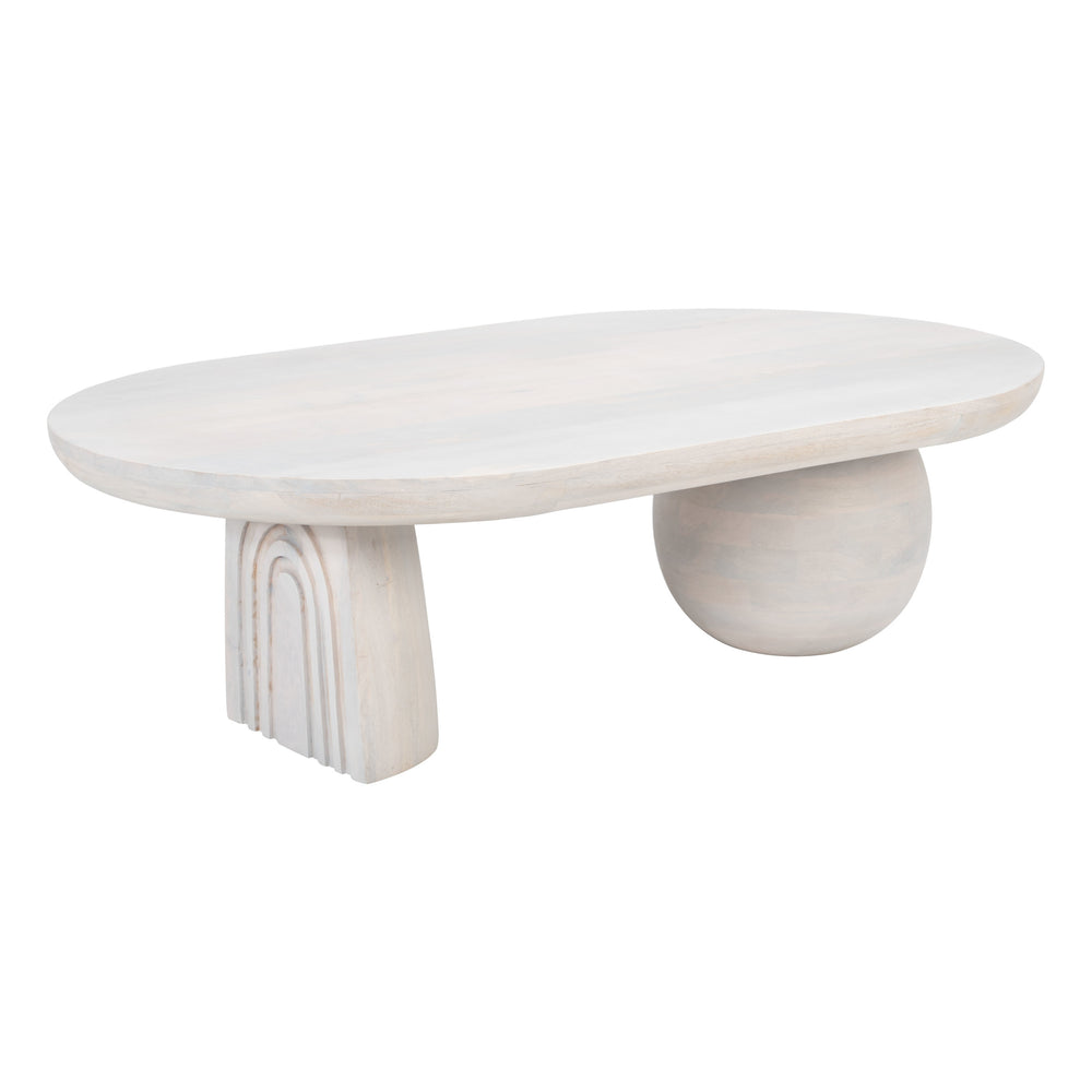 Gihak Coffee Table, White-Furniture - Accent Tables-High Fashion Home