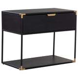 Doone Nightstand, Black-Furniture - Bedroom-High Fashion Home