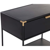 Doone Nightstand, Black-Furniture - Bedroom-High Fashion Home