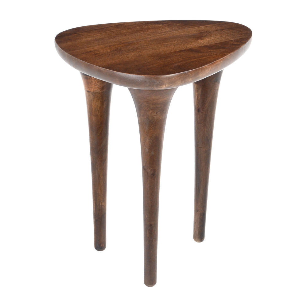 Spiker Side Table, Walnut-Furniture - Accent Tables-High Fashion Home