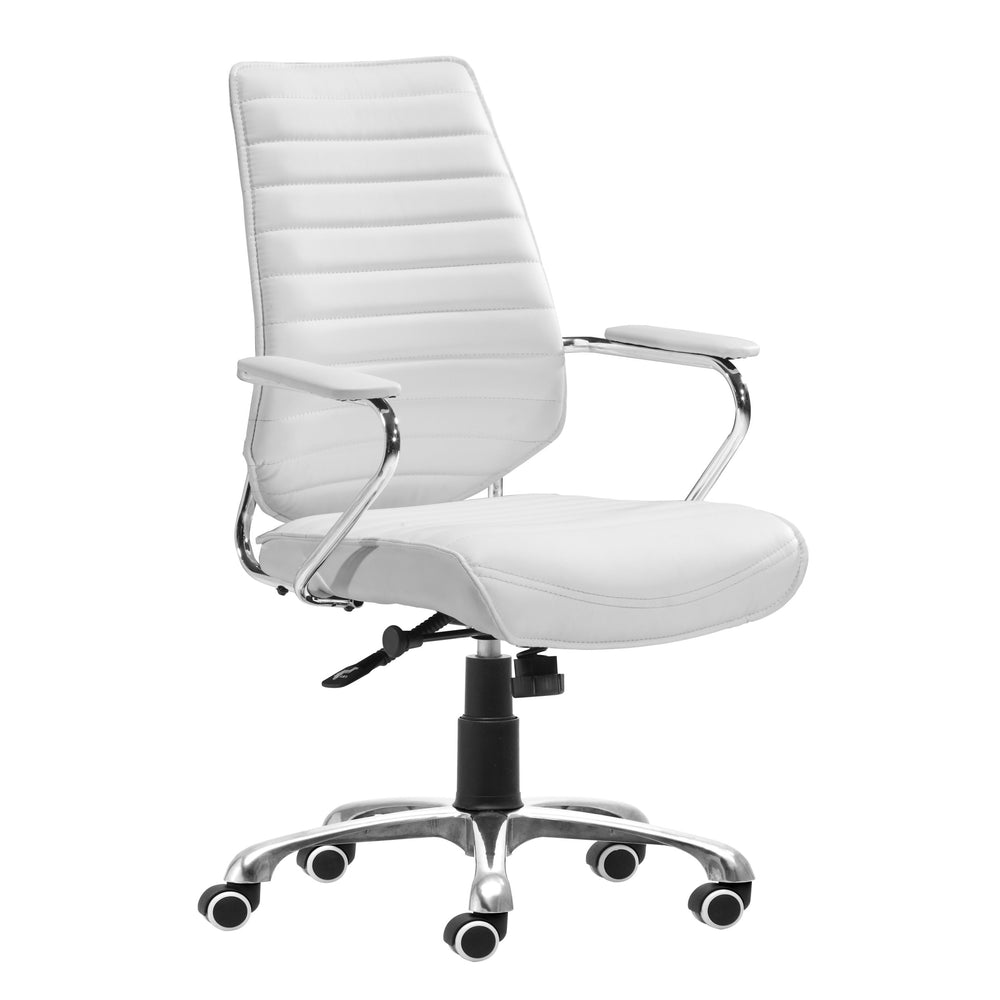 Enterprise Low Back Office Chair, White-Furniture - Office-High Fashion Home