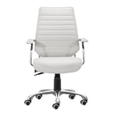 Enterprise Low Back Office Chair, White-Furniture - Office-High Fashion Home