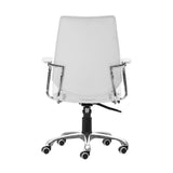 Enterprise Low Back Office Chair, White-Furniture - Office-High Fashion Home