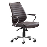 Enterprise Low Back Office Chair, Espresso-Furniture - Office-High Fashion Home