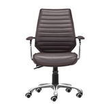 Enterprise Low Back Office Chair, Espresso-Furniture - Office-High Fashion Home