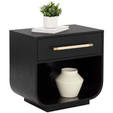 Tarrant Nightstand, Black-Furniture - Bedroom-High Fashion Home