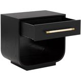 Tarrant Nightstand, Black-Furniture - Bedroom-High Fashion Home